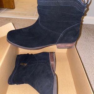 Black booties made by ugg